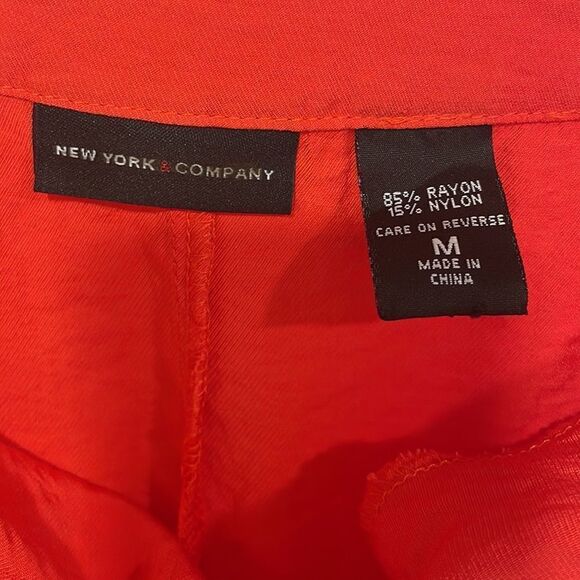 New York & Company beach dress/cover-up, orange/red size M - Picture 2 of 8